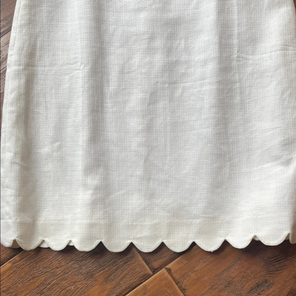 NWT J. Crew Cream Scalloped Mini Dress - Size 2